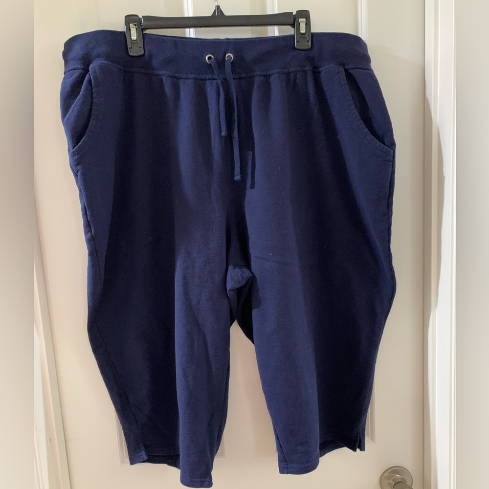 Just My Size Blue Capris Elastic Waistband